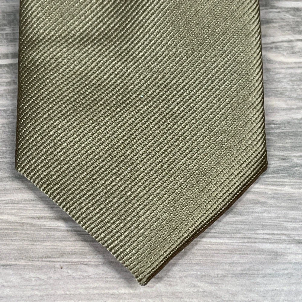 Mens Solid Brown Diagonal Stripe Necktie‎ Polyester Formal Business